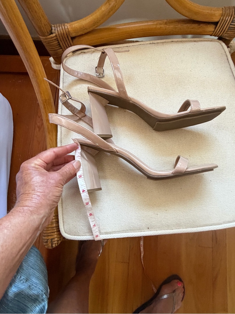 Mix No. 6 Patent Nude Slingback Block Heel Sandals